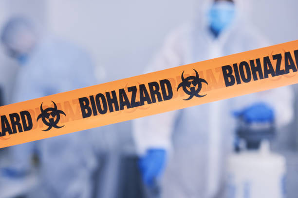 Professional Biohazard Cleanup technician working in Holbrook, MA